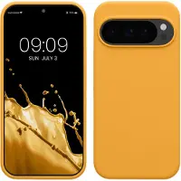 Kwmobile telefoonhoesje geschikt voor Google Pixel 10 / Pixel 10 Pro - Hoesje met siliconen coating - Smartphone case in mango