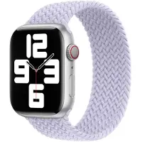 Apple Gevlochten solobandje voor de Watch | 38/40/41/42 mm - Maat 2 - Purple Fog