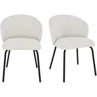 CALICOSY Set van 2 stoelen met gestoffeerde zitting en rugleuning vesper