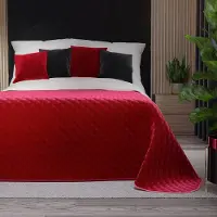 Markizeta VELVI Serie - Slaapkamer Bedsprei - Czerwony - 170x210cm - Geometrisch Patroon