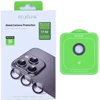 Rixus Metal Shield Camera Tempered Glass For Apple iPhone 17 Air Black