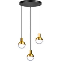 Eth Zwarte hanglamp Drop met goud