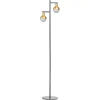 Expo ETH Drop vloerlamp 2xGU10 zwart/mat messing