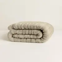 Y-NOT - Teddy Dekbed Zonder Overtrek 200x220 - Chunky Rib - All Season - Zacht & Wasbaar - Zand