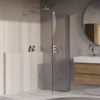 Brauer Oblivion inloopdouche helder glas 70x200 incl. glascoating chroom