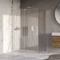 Brauer Stellar douchecabine met draaideur helder glas 140x90x200 omkeerbaar incl. glascoating chroom