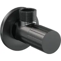 Brauer Stripe hoekstopkraan compleet met slang gunmetal geborsteld PVD