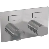 Brauer Stripe 2-weg inbouwthermostaat met drukknoppen met in- en afbouwdelen chroom