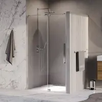 Brauer Stellar nisdeur 2-delig draaiend helder glas 120x200 omkeerbaar incl. glascoating chroom