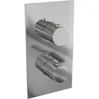 Brauer Stripe 3-weg Inbouwthermostaat Rechthoekig - Chroom - Kranen, Badkranen, Inbouw Badkranen - 8720724564597