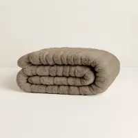 Y-NOT - Teddy Dekbed Zonder Overtrek 200x220 - Chunky Rib - All Season - Zacht & Wasbaar - Taupe