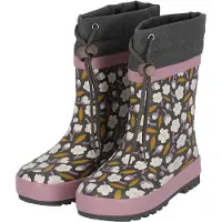 XQ - Hoge regenlaarzen kids - Unisex - Bloemenprint - Fleece voering