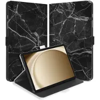 B2Ctelecom Book Case Hoesje met Standaard Marmer Zwart Samsung Galaxy Tab A11 Plus