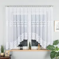 Markizeta DARIA - Gordijn - Jacquard - 400x160 cm - Wit