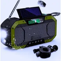 BOG DF-580Pro Zwengelradio Met Oplaadfunctie - 5000 MAh - IPX5 Waterdichte Bluetooth-Luidspreker - Noodradio Met Zaklamp En LED-Leeslamp – Draagbare Auto-Scan AM/FM