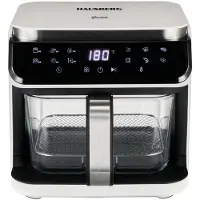 Hausberg HB-2343AB Airfryer 6,5 L | 1200-1400 W | Glasmand Met Touchscreen & 12 Voorinstellingen – Gezond Koken Met 3D-Luchtcirculatie