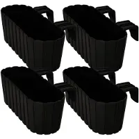KOTARBAU - Ovale Balkonbak - Antraciet - 400 mm - Set van 4