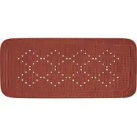 Spirella Alaska Antislip Badmat - Badinlegmat voor in Bad - PVC Badkamer Mat met Antislip Oppervlak - Terracotta - 91 x 36 cm