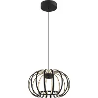 Globo Zwarte hanglamp Ribbon design
