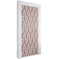 Wallfluent Deursticker - Bladpatroon Deurposter - 85 x 205 cm - Bruin Deur Sticker - Moderne Deur Sticker - Bloemen en planten Deurfolie - Deursticker voor de Keuken - Deurbehang
