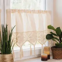 Markizeta RACHELA Serie - Ajouren Kant - 200x75 cm - Kleur Krem
