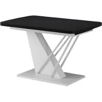 Vicco Eettafel Fenaro, Zwart/Wit, 120-160 x 80 cm 2 delen