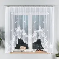 Hobby Hall PENELOPE - Jacquard Gordijn - 400x160 cm - Bestaande op Haken - Kleur: Wit