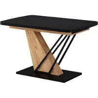 Vicco Eettafel Fenaro Zwart/Goudkleurig Eiken 120-160 x 80 cm uitschuifbaar, Model 58018