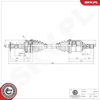 ESEN SKV 40SKV033 Aandrijfas