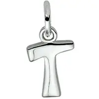 The Jewelry Collection Zilver Gerhodineerde Hanger letter T 1330017