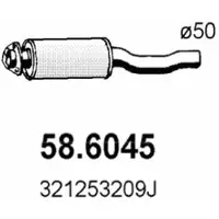 ASSO 58.6045 Uitlaat middendemper