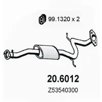 ASSO 20.6012 Uitlaat middendemper