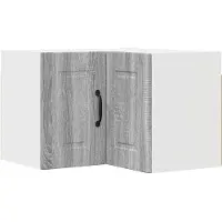 vidaXL Wandhoekkast PORTO Grijs Sonoma 57 x 57 x 40 cm Bewerkt hout