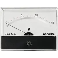 Voltcraft AM-86X65/15V/DC, inbouwmeetinstrument, AM-86X65/15V/DC, roterende spoel