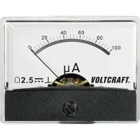 Voltcraft AM-60X46/100µA/DC: Inbouwmeetinstrument, AM-60X46/100µA/DC, 100 µA, roterende spoel
