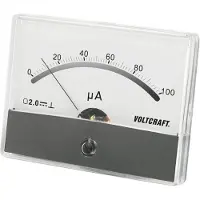 Voltcraft AM-86X65/100µA, inbouwmeetinstrument, AM-86X65/100µA/DC, roterende spoel