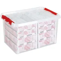 Sunware Q-line transparante opbergdoos voor kerstversiering 62 liter (116 kerstballen)