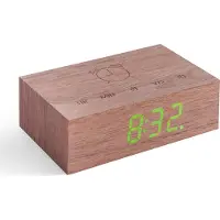 Gingko Réveil Flip Click Clock Noyer