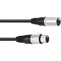Omnitronic 30220768 XLR Verbindingskabel [1x XLR-stekker 5-polig - 1x XLR-bus 5-polig] 3.00 m Zwart
