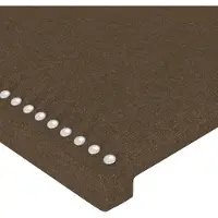 vidaXL Hoofdbord LED 147x16x78/88 cm stof donkerbruin