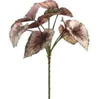 Ptmd collection PTMD Leaves Plant Begonia Kunsttak - 17 x 22 x 33 cm - Paars/groen