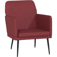vidaXL Fauteuil 61x78x80 cm kunstleer wijnrood