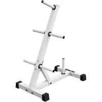 Gorilla Sports Schijvenstandaard schuin wit 30/31 mm