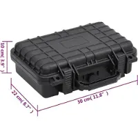 vidaXL Flightcase draagbaar 30x22x10 cm PP zwart
