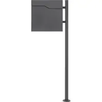 ML-Design Brievenbus 37x36,5x11 cm antraciet/houtlook staal