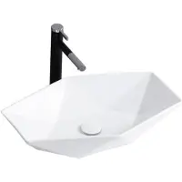 REA Wastafel Vegas - Asymmetrisch - Wit - 57X37X12Cm