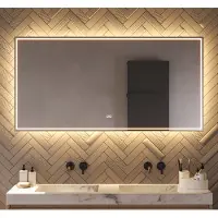Schaere - Badkamerspiegel - LED Verlichting - Spiegel Verwarming - Touch Sensor - Dimfunctie - 140x70 cm
