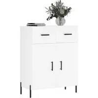 vidaXL Dressoir 69,5x34x90 cm bewerkt hout wit