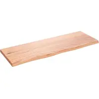vidaXL Wastafelblad 80x30x2 behandeld massief hout lichtbruin