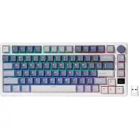 Royal Kludge RKM75 - RGB Mechanisch Gaming Toetsenbord - Met Display - Foam Touch - Ocean Blue - Bluetooth - Hot Swappable Switch - Silver Switches - Inclusief Stofkap
